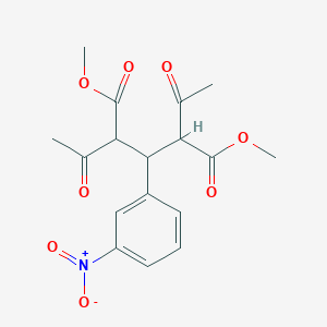 molecular formula C17H19NO8 B1334719 Dimethyl 2,4-diacetyl-3-(3-nitrophenyl)pentanedioate CAS No. 89080-61-5