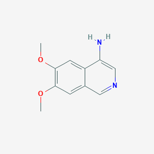 molecular formula C11H12N2O2 B13347223 6,7-Dimethoxyisoquinolin-4-amine 