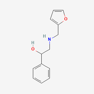 molecular formula C13H15NO2 B1334723 2-[(Furan-2-ylmethyl)-amino]-1-phenyl-ethanol CAS No. 247225-86-1