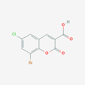 molecular formula C10H4BrClO4 B1334729 8-bromo-6-chloro-2-oxo-2H-chromene-3-carboxylic acid CAS No. 213749-64-5