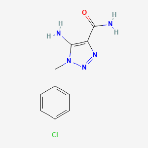 molecular formula C10H10ClN5O B1334731 5-amino-1-(4-chlorobenzyl)-1H-1,2,3-triazole-4-carboxamide CAS No. 132269-38-6