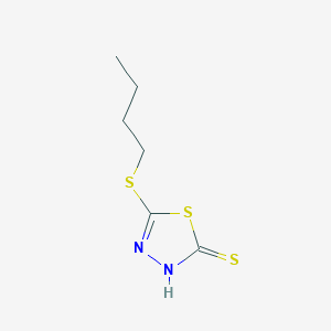 molecular formula C6H10N2S3 B1334737 5-(Butylthio)-1,3,4-thiadiazole-2-thiol CAS No. 56492-83-2