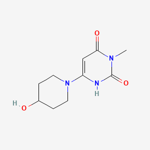 molecular formula C10H15N3O3 B1334766 6-(4-hydroxypiperidin-1-yl)-3-methylpyrimidine-2,4(1H,3H)-dione 