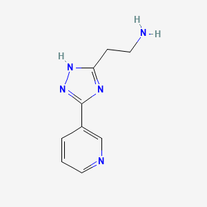 2-(3-pyridin-3-yl-1H-1,2,4-triazol-5-yl)ethanamine