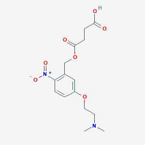 molecular formula C15H20N2O7 B13347784 4-((5-(2-(Dimethylamino)ethoxy)-2-nitrobenzyl)oxy)-4-oxobutanoic acid 