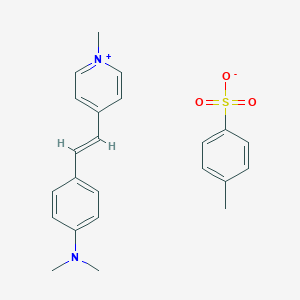 molecular formula C23H26N2O3S B133478 N,N-dimethyl-4-[(E)-2-(1-methylpyridin-1-ium-4-yl)ethenyl]aniline;4-methylbenzenesulfonate CAS No. 80969-52-4