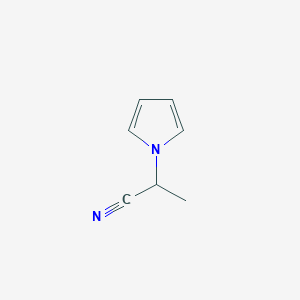 molecular formula C7H8N2 B13347825 2-(1H-Pyrrol-1-yl)propanenitrile 
