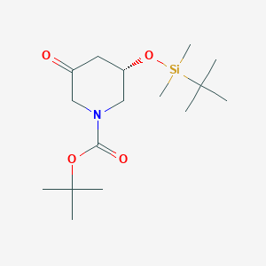 molecular formula C16H31NO4Si B13347836 (S)-tert-Butyl 3-((tert-butyldimethylsilyl)oxy)-5-oxopiperidine-1-carboxylate CAS No. 2306254-37-3