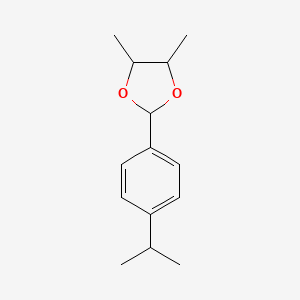 molecular formula C14H20O2 B13347890 4,5-Dimethyl-2-[4-(propan-2-yl)phenyl]-1,3-dioxolane CAS No. 5458-32-2