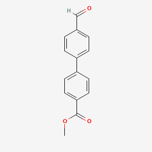 molecular formula C15H12O3 B1334804 4'-Formylbiphenyl-4-carboxylic acid methyl ester CAS No. 70916-89-1