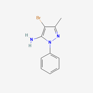 molecular formula C10H10BrN3 B1334817 4-溴-3-甲基-1-苯基-1H-吡唑-5-胺 CAS No. 69464-98-8