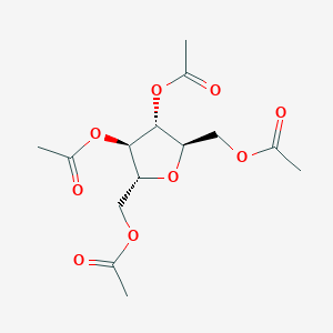 molecular formula C₁₄H₂₀O₉ B133482 [(2R,3R,4R,5R)-3,4-diacetyloxy-5-(acetyloxymethyl)oxolan-2-yl]methyl acetate CAS No. 65729-88-6
