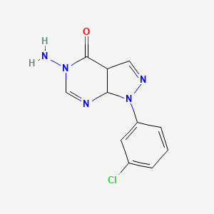 molecular formula C11H10ClN5O B13348220 5-amino-1-(3-chlorophenyl)-3a,7a-dihydropyrazolo[3,4-d]pyrimidin-4-one 