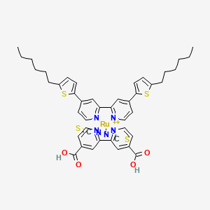 molecular formula C44H44N6O4RuS4 B13348261 CID 58489256 CAS No. 1224601-35-7