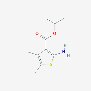 molecular formula C10H15NO2S B1334829 Isopropyl 2-amino-4,5-dimethylthiophene-3-carboxylate CAS No. 350988-44-2