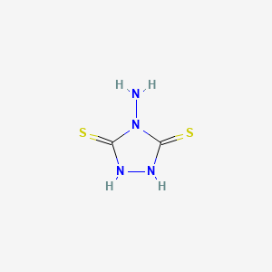 molecular formula C2H4N4S2 B1334836 4-amino-4H-1,2,4-triazole-3,5-dithiol CAS No. 3652-33-3