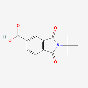 molecular formula C13H13NO4 B1334859 2-叔丁基-1,3-二氧代异吲哚啉-5-羧酸 CAS No. 57151-82-3