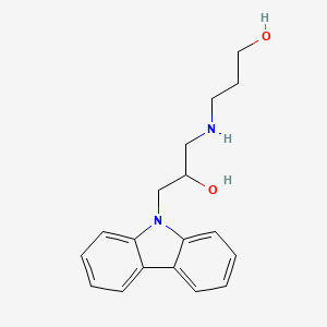 molecular formula C18H22N2O2 B1334867 3-((3-(9H-carbazol-9-yl)-2-hydroxypropyl)amino)propan-1-ol CAS No. 324773-66-2