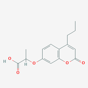 molecular formula C15H16O5 B1334868 2-[(2-oxo-4-propyl-2H-chromen-7-yl)oxy]propanoic acid CAS No. 304896-87-5