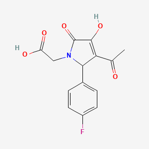 [3-Acetyl-2-(4-fluoro-phenyl)-4-hydroxy-5-oxo-2,5-dihydro-pyrrol-1-yl]-acetic acid