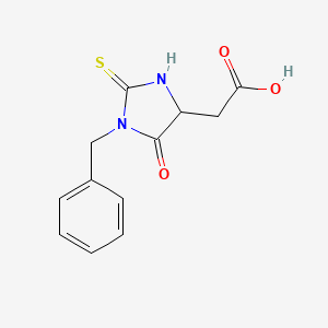molecular formula C12H12N2O3S B1334874 (1-苄基-5-氧代-2-硫代-咪唑烷-4-基)-乙酸 CAS No. 52730-34-4