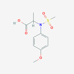 molecular formula C11H15NO5S B1334876 2-[甲磺酰基-(4-甲氧基-苯基)-氨基]-丙酸 CAS No. 436811-06-2