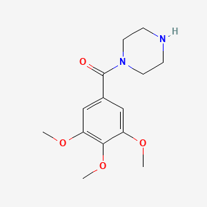 molecular formula C14H20N2O4 B1334878 Piperazine, 1-(3,4,5-trimethoxybenzoyl)- CAS No. 964-65-8