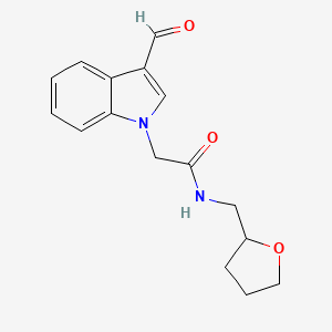 2-(3-Formyl-indol-1-yl)-N-(tetrahydro-furan-2-ylmethyl)-acetamide