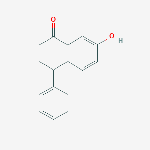 molecular formula C16H14O2 B1334898 7-Hydroxy-4-phenyl-3,4-dihydronaphthalen-1(2H)-one CAS No. 432538-73-3