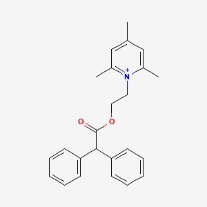 molecular formula C24H26NO2+ B13349087 1-(2-(2,2-Diphenylacetoxy)ethyl)-2,4,6-trimethylpyridin-1-ium 