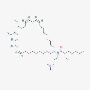 molecular formula C51H96N2O B13349234 N-(3-(Dimethylamino)propyl)-2-ethyl-N-((6Z,9Z,28Z,31Z)-heptatriaconta-6,9,28,31-tetraen-19-yl)heptanamide 