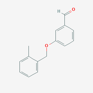 molecular formula C15H14O2 B1334924 3-[(2-Methylbenzyl)oxy]benzaldehyde CAS No. 590350-87-1