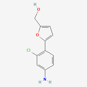 molecular formula C11H10ClNO2 B1334929 [5-(4-氨基-2-氯苯基)呋喃-2-基]甲醇 CAS No. 874468-54-9