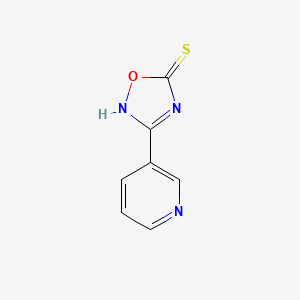 molecular formula C7H5N3OS B1334948 1,2,4-Oxadiazole-5(2H)-thione, 3-(3-pyridinyl)- CAS No. 345631-78-9