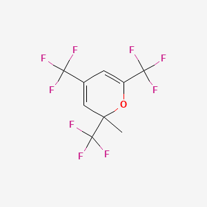 molecular formula C9H5F9O B1334956 2-甲基-2,4,6-三(三氟甲基)-2H-吡喃 CAS No. 380-94-9