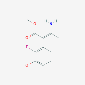 molecular formula C13H16FNO3 B13349596 Ethyl 3-amino-2-(2-fluoro-3-methoxyphenyl)but-2-enoate 
