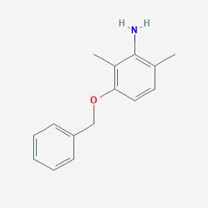 molecular formula C15H17NO B133497 2,6-Dimethyl-3-(phenylmethoxy)-aniline CAS No. 70261-50-6