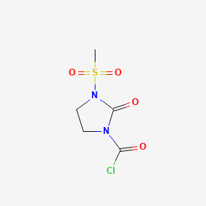 molecular formula C5H7ClN2O4S B1334973 3-(Methylsulfonyl)-2-oxoimidazolidine-1-carbonyl chloride CAS No. 41762-76-9