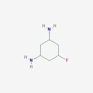 molecular formula C6H13FN2 B13349926 5-Fluorocyclohexane-1,3-diamine 