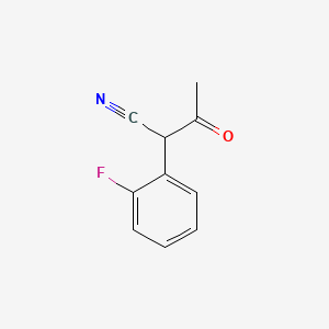 molecular formula C10H8FNO B1334995 2-(2-Fluorophenyl)-3-oxobutanenitrile CAS No. 93839-19-1