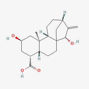 molecular formula C19H28O4 B1335005 (4alpha)-2beta,15alpha-Dihydroxy-19-norkaur-16-en-18-oic acid CAS No. 10391-47-6