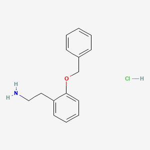 molecular formula C15H18ClNO B1335017 苯乙胺，2-(苯甲氧基)-，盐酸盐 CAS No. 61035-94-7
