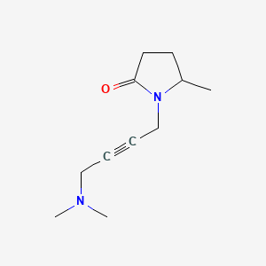 molecular formula C11H18N2O B1335023 (+-)-1-(4-(Dimethylamino)-2-butynyl)-5-methyl-2-pyrrolidinone CAS No. 98673-90-6