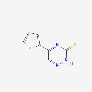 molecular formula C7H5N3S2 B1335027 as-三嗪-3-硫醇，5-(2-噻吩基)- CAS No. 98273-53-1