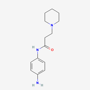 molecular formula C14H21N3O B1335030 N-(4-aminophenyl)-3-(piperidin-1-yl)propanamide CAS No. 738546-03-7