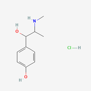 molecular formula C10H16ClNO2 B1335038 1-(4-Hydroxyphenyl)-2-methyl-2-methylaminoethanol hydrochloride CAS No. 74217-46-2