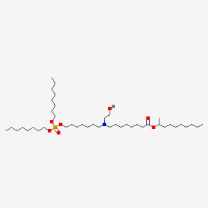 molecular formula C43H88NO7P B13350391 Decan-2-yl 8-((7-((bis(octyloxy)phosphoryl)oxy)heptyl)(2-hydroxyethyl)amino)octanoate 