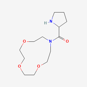 molecular formula C13H24N2O4 B1335053 Pyrrolidin-2-yl-(1,4,7-trioxa-10-aza-cyclododec-10-yl)-methanone CAS No. 436811-22-2