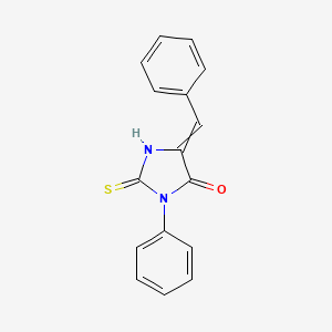 molecular formula C16H12N2OS B1335054 4-Imidazolidinone, 3-phenyl-5-(phenylmethylene)-2-thioxo- CAS No. 32832-07-8