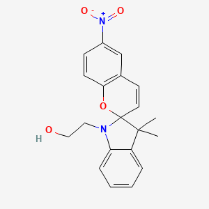 molecular formula C20H20N2O4 B1335061 2-(3',3'-Dimethyl-6-nitrospiro[chromene-2,2'-indolin]-1'-yl)ethanol CAS No. 16111-07-2